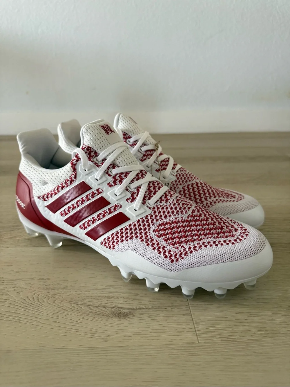 Adidas Ultraboost PE Issue Football Cleats Nebraska Cornhuskers KJ6024 Mens 12